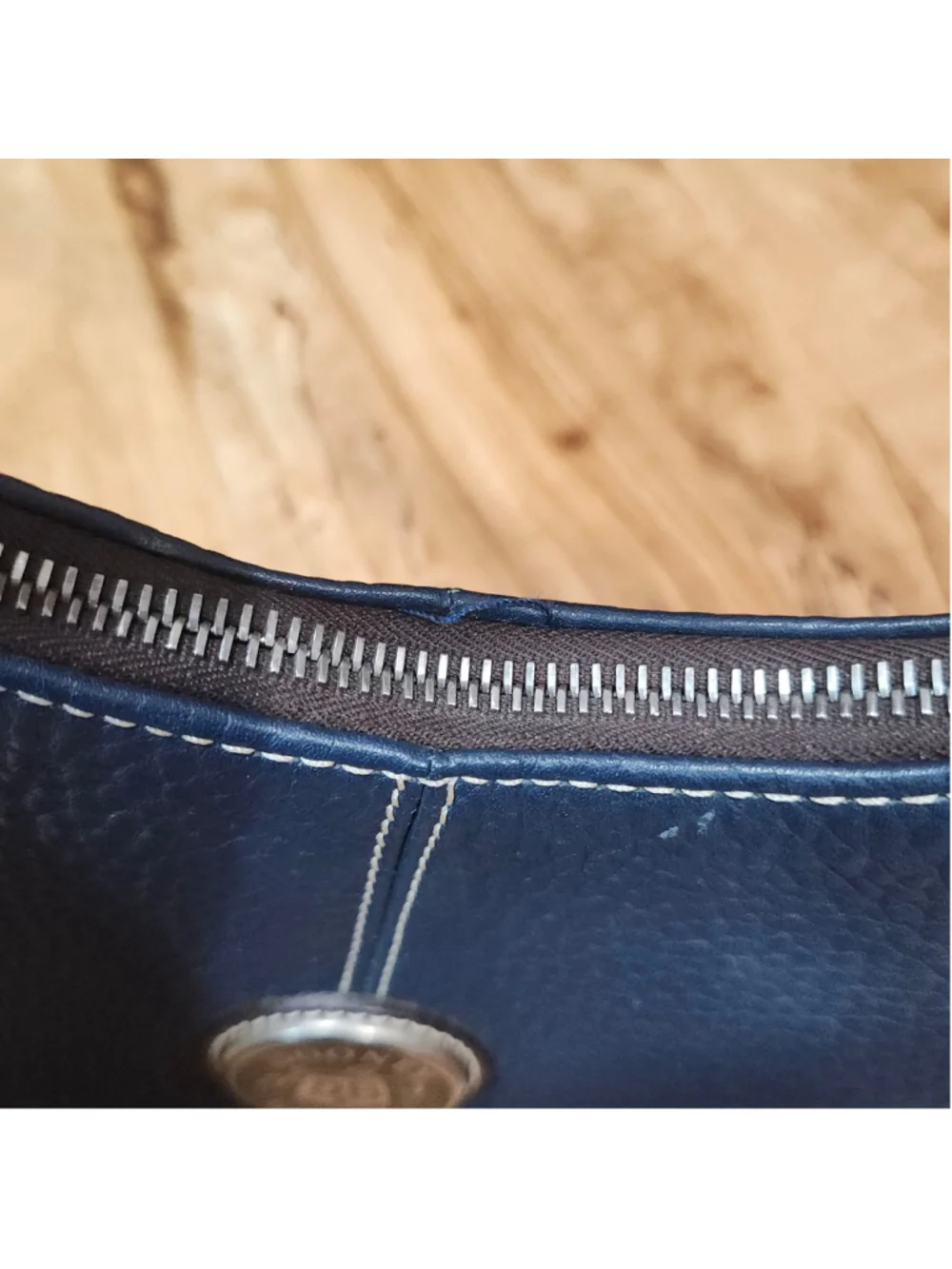 Dooney & Bourke Blue Pebbled Leather Hobo Bag